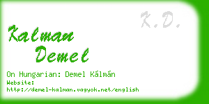 kalman demel business card